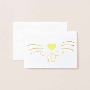 Tarjeta Con Relieve Metalizado Divertido lindo conejito de Pascua personalizado i