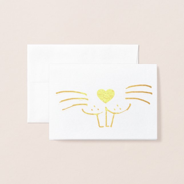 Tarjeta Con Relieve Metalizado Divertido lindo conejito de Pascua personalizado i (Anverso con sobre)