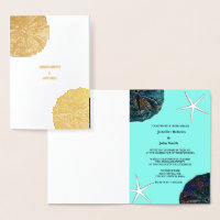 Dolar de arena Abstract Seashells Boda Verde azula