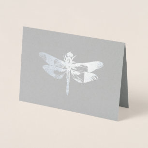 Tarjeta Con Relieve Metalizado Dragonfly Shimmer