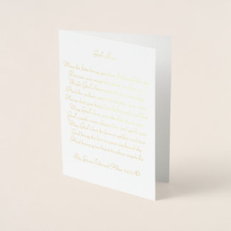 Tarjeta Con Relieve Metalizado El amor de Dios