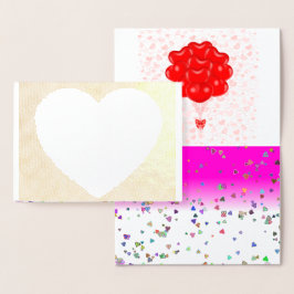 Tarjeta Con Relieve Metalizado El corazón amoroso mantiene la memoria del destino
