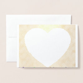 Tarjeta Con Relieve Metalizado El corazón amoroso mantiene la memoria del destino