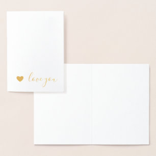 Tarjeta Con Relieve Metalizado El corazón del oro te ama