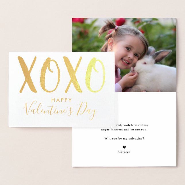 Tarjeta Con Relieve Metalizado El día de San Valentín fotográfico de abrazos y be (Demostración)