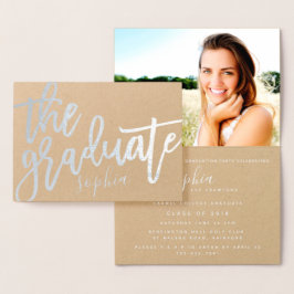 TARJETA CON RELIEVE METALIZADO EL GRADUADO