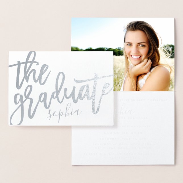 TARJETA CON RELIEVE METALIZADO EL GRADUADO (Demostración)