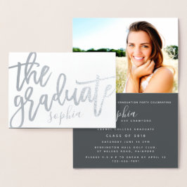 TARJETA CON RELIEVE METALIZADO EL GRADUADO
