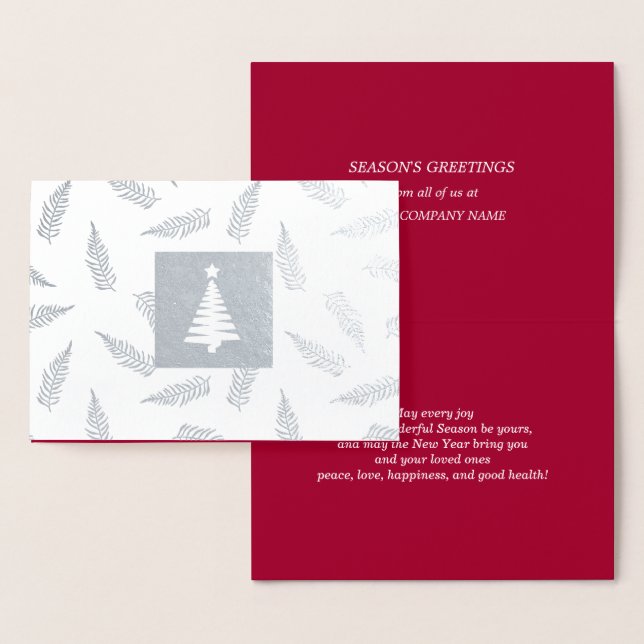 Tarjeta Con Relieve Metalizado El lujo Personalizado de los saludos de temporada (Demostración)