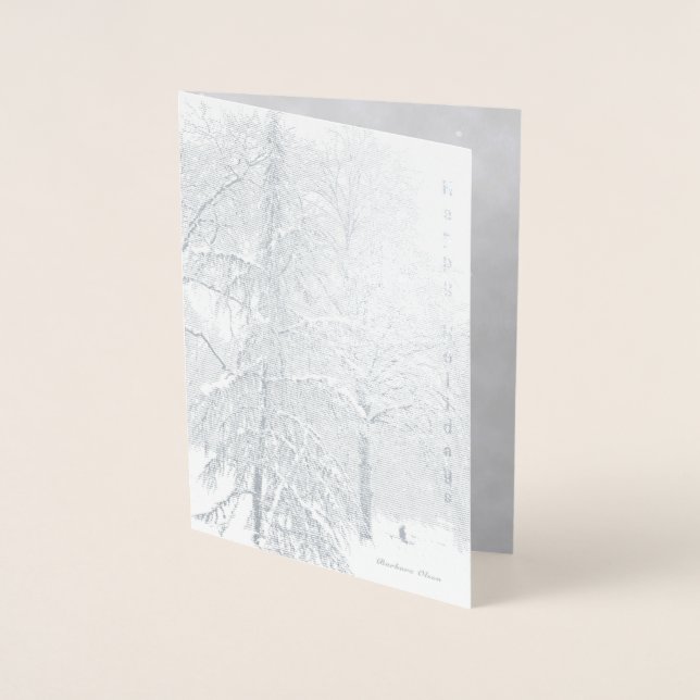 Tarjeta Con Relieve Metalizado El placer y la sencillez (Anverso)