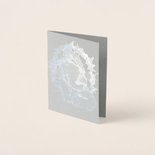 Tarjeta Con Relieve Metalizado Elefante navidad