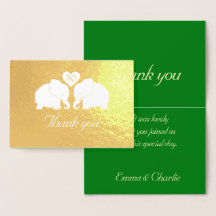 Elefantes Bodas dorados personalizados gracias