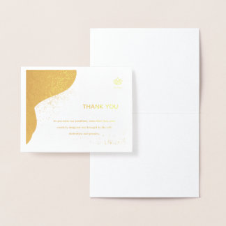 Tarjeta Con Relieve Metalizado Elegant Thank You Card
