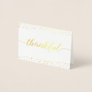Tarjeta Con Relieve Metalizado Elegante Boda de guiones de Agradecimiento Gracias