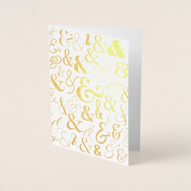 Tarjeta Con Relieve Metalizado Elegante carta de felicitaciones por bodas (Anverso)