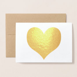 Tarjeta Con Relieve Metalizado Elegante corazón de oro moderno día de San Valentí
