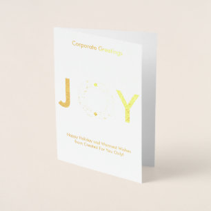 Tarjeta Con Relieve Metalizado Elegante Corona de Oro Feliz Fiesta Corporativa Re