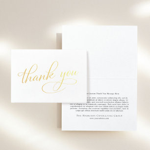 Tarjeta Con Relieve Metalizado Elegante Empresa De Negocios Gracias