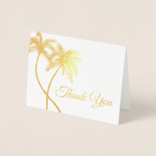 Tarjeta Con Relieve Metalizado Elegante Logotipo Palm Trees Relieve metalizado do