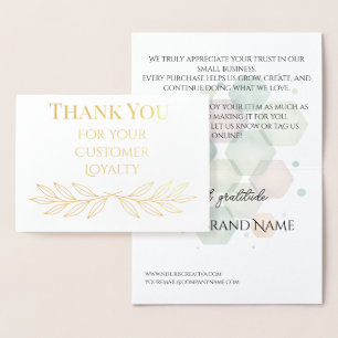 Tarjeta Con Relieve Metalizado Elegante Relieve metalizado dorado Gracias Tarjeta