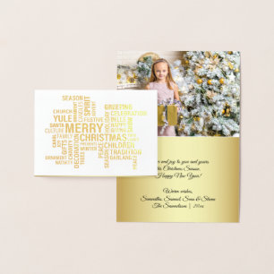 Tarjeta Con Relieve Metalizado Elegante Relieve metalizado dorado Real Feliz Navi