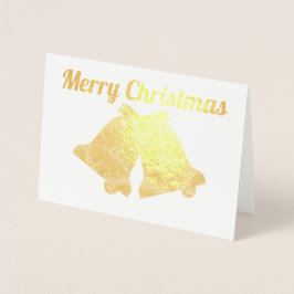 Tarjeta Con Relieve Metalizado Elegante Ringing Bells Arte Fractal Feliz Navidad