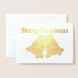 Tarjeta Con Relieve Metalizado Elegante Ringing Bells Arte Fractal Feliz Navidad