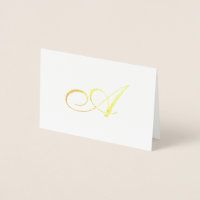 Elegante Script Gold Monograma de agradecimiento t