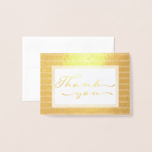Tarjeta Con Relieve Metalizado Elegante tarjeta de agradecimiento al Relieve meta