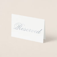 Elegante tarjeta de mesa de Relieve metalizado pla