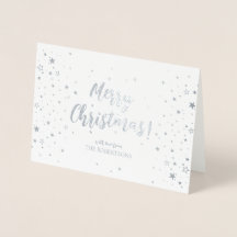 Elegante tarjeta de Relieve metalizado para Navida