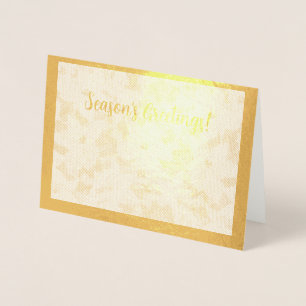 Tarjeta Con Relieve Metalizado Elegante temporada de saludos en vacaciones de neg