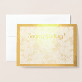 Tarjeta Con Relieve Metalizado Elegante temporada de saludos en vacaciones de neg