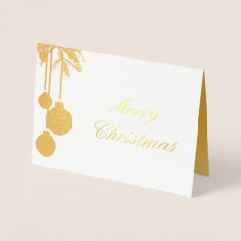 Tarjeta Con Relieve Metalizado Elegantes Navidades dorados - Tarjeta de Relieve m