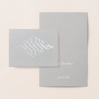 Tarjeta Con Relieve Metalizado Elemento de cosecha elegante dorado o plateado