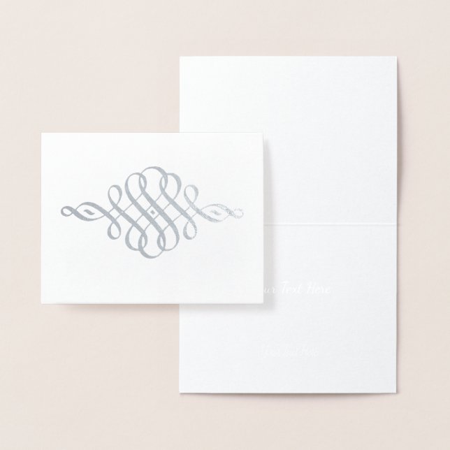 Tarjeta Con Relieve Metalizado Elemento de cosecha elegante dorado o plateado (Demostración)