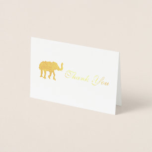 Tarjeta Con Relieve Metalizado Elephant Gracias Card