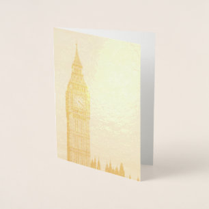 Tarjeta Con Relieve Metalizado Elizabeth Tower Card