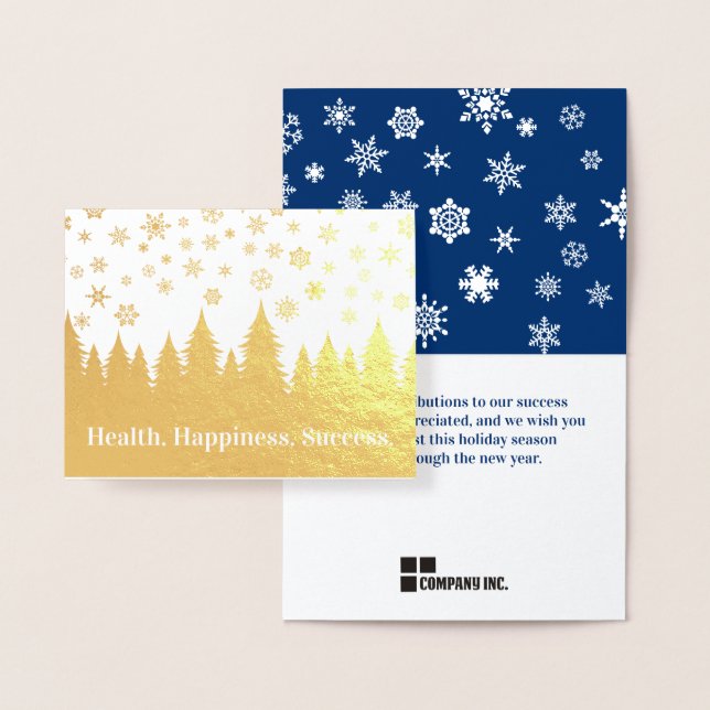 Tarjeta Con Relieve Metalizado Empleado de Navidades de vacaciones de invierno no (Demostración)