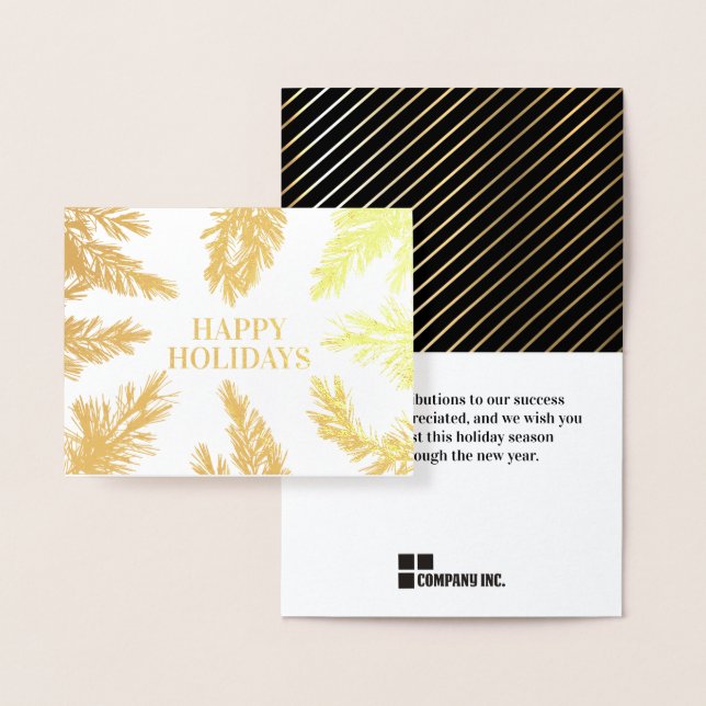 Tarjeta Con Relieve Metalizado Empleado de paisajes de vacaciones de invierno no  (Demostración)