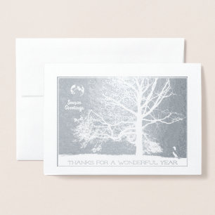 Tarjeta Con Relieve Metalizado Empresa/Negocios/Vacaciones-Gracias a la naturalez