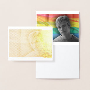 Tarjeta Con Relieve Metalizado En memoria de Matthew Shepard, tarjeta de Relieve