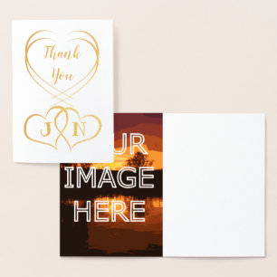 Tarjeta Con Relieve Metalizado Envío personalizado de fotos de personalizado Grac
