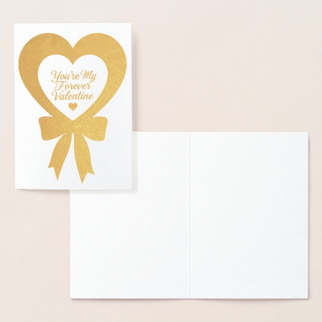 Tarjeta Con Relieve Metalizado Eres mi San Valentín para siempre (Demostración)