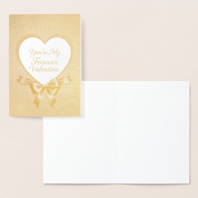 Tarjeta Con Relieve Metalizado Eres mi San Valentín para siempre (Demostración)
