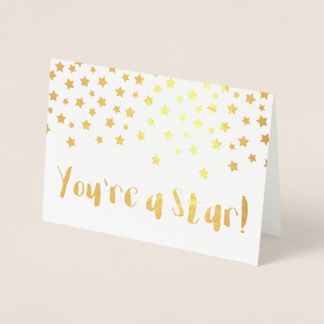 Tarjeta Con Relieve Metalizado ¡Eres una estrella! | Tu Personalizar | INSPIRADOR (Anverso)