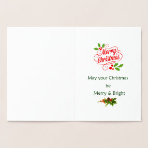 Tarjeta Con Relieve Metalizado Escenario de Navidades de vacaciones
