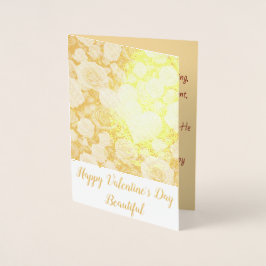 Tarjeta Con Relieve Metalizado Esposo del Día de San Valentín 