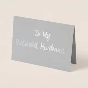 Tarjeta Con Relieve Metalizado Esposo querido...