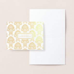 Tarjeta Con Relieve Metalizado Estacionamiento personal de Damask de Relieve meta